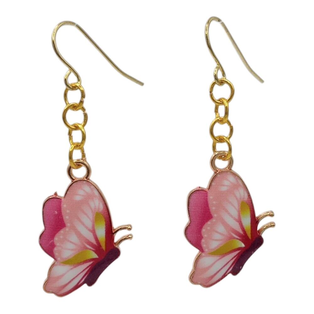 Whimsical Butterfly Dangle Earrings – Boho Festival Everyday Jewelry